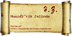 Huszárik Zelinda névjegykártya